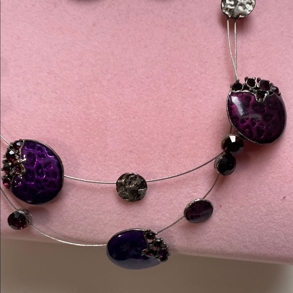 Elegant Purple Jewelry Set. EUC. - Picture 5 of 10